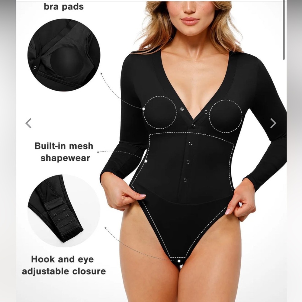 Redtag Thermal Shapewear Long Sleeve Tummy Control Bodysuit